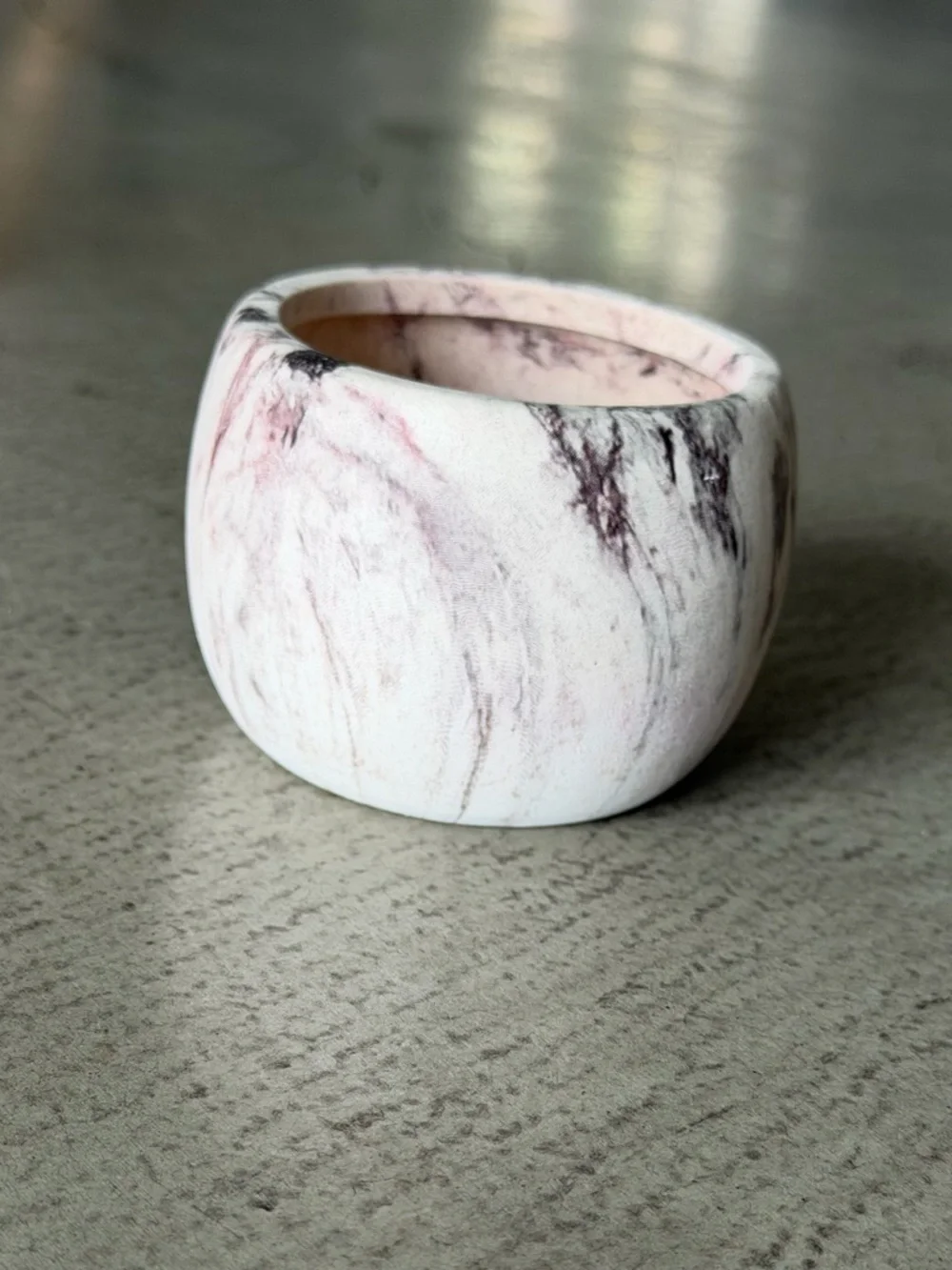 Mini Marble Planter / Ceramic Pot / Neutral Decor